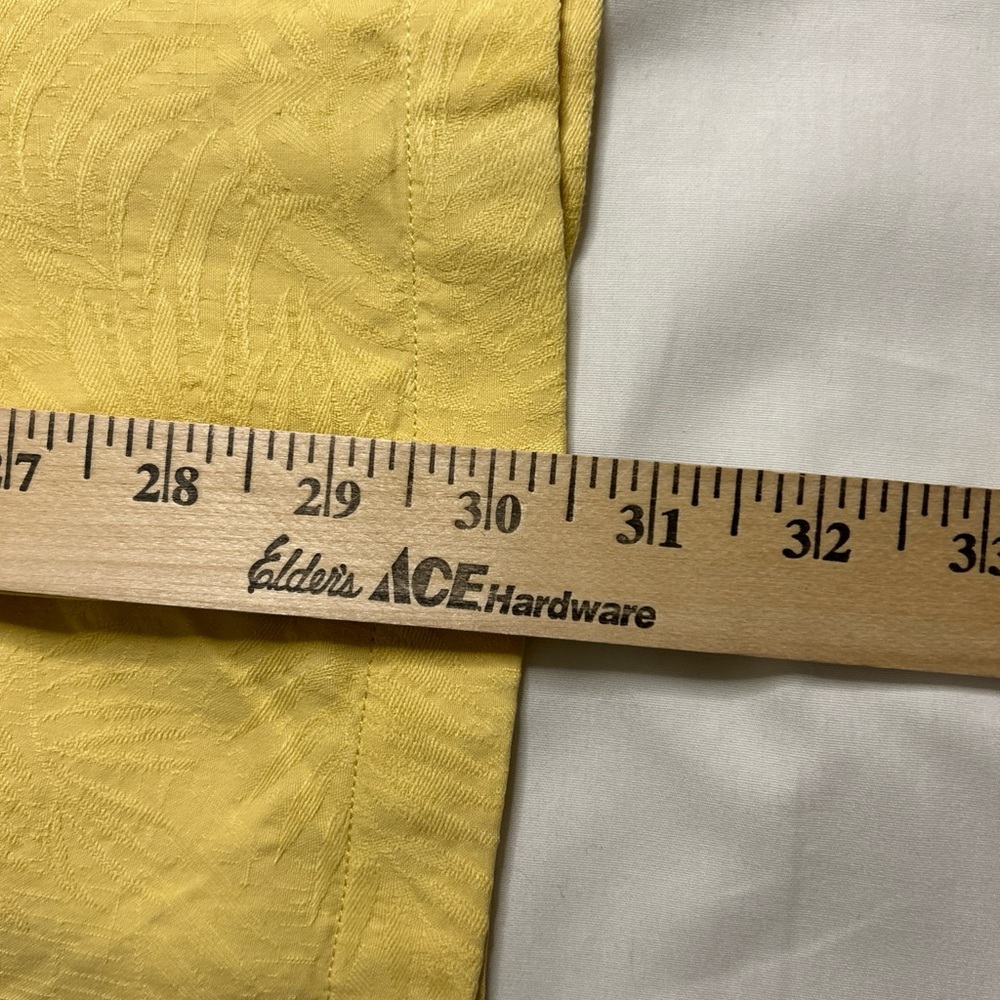 Tommy Bahama Silk Shirt Men’s Large Yellow Textured Short Sleeve Camp Casual - Picture 10 of 12